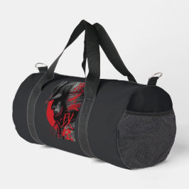 Edgy Samurai Warrior Japanese Red Sun Duffel Bag Duffle Bag