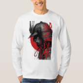 Edgy Samurai Warrior Japanese Red Sun Long Sleeve T-Shirt (Vorderseite)