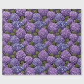 Edgy Serene Hydrangea Flower Wrapping Paper Geschenkpapier (Flach)