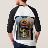 "Edgy Skull and Crossbones Embroided Cap" T-Shirt (Rückseite)