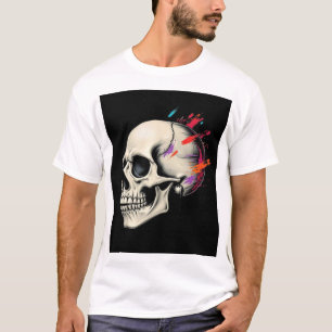 Edgy Skull Graphic Men's T - Shirt - kühl und stil