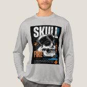 Edgy Skull Graphic T-Shirt Design Tri-Blend Shirt (Vorderseite)
