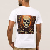 Edgy Skull Head Skeleton Graphic T - Shirt (Rückseite)