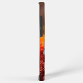 Edgy Skull mit Rose & Brandfall - iPhone Samsung Galaxy Hülle (Rechte Seite)