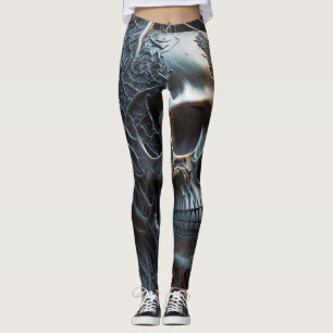 Edgy Skull Print Leggings - fett & stilvoll