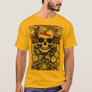 Edgy Skull Print T-Shirt fett und einzigartig graf