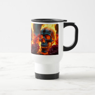 Edgy Skull Thermal Tasse - Rose & Brandtränke
