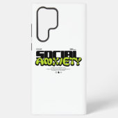 Edgy "Social Anxiety" Glitch Font Samsung Galaxy Hülle (Rückseite)