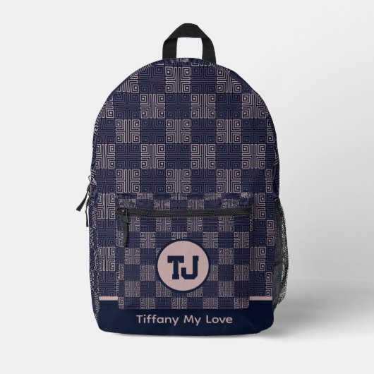 Edgy Summer Name Custom Backpack Bedruckter Rucksack (Vorderseite)