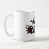 Edgy Tattoo Skull Nurse Scrub Life  Kaffeetasse (Links)