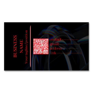 Edgy Tech Professional Branding Magnet with QR Cod
