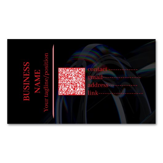 Edgy Tech Professional Branding Magnet with QR Cod (Vorderseite)