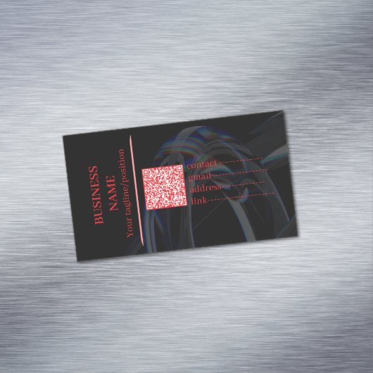 Edgy Tech Professional Branding Magnet with QR Cod (Beispiel)