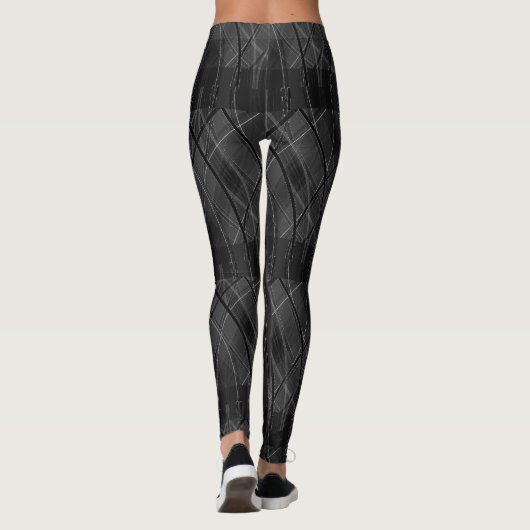 Edgy Tech störte Karierte Leggings (Rückseite)