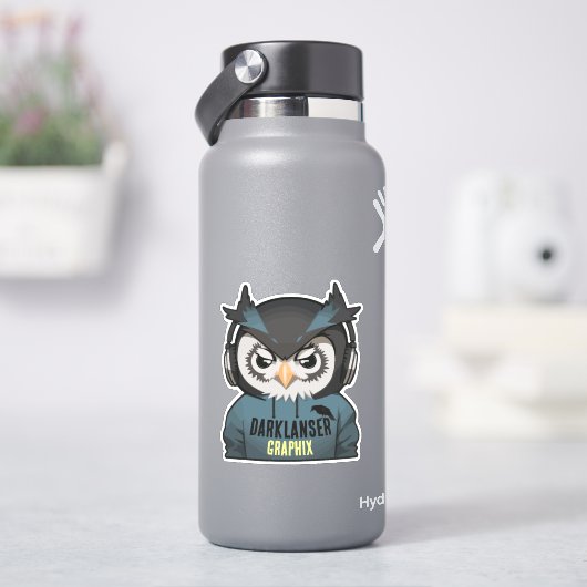 Edgy the Owl Aufkleber (HydroFlask)