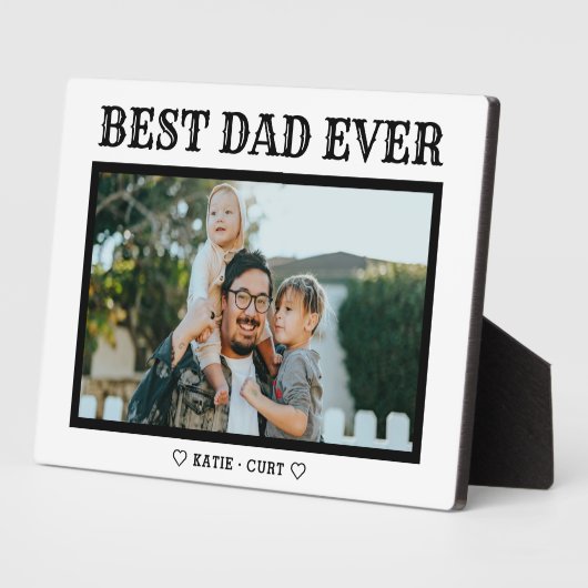 Edgy Typografy Best Vater Ever Foto Fotoplatte (Seite)