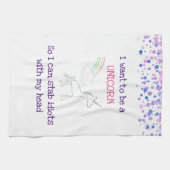 Edgy Unicorn mit Rainbow und Confetti Funny Handtuch (Horizontal)