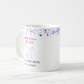 Edgy Unicorn mit Rainbow und Confetti Funny Kaffeetasse (Vorderseite Links)