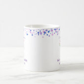 Edgy Unicorn mit Rainbow und Confetti Funny Kaffeetasse (Mittel)