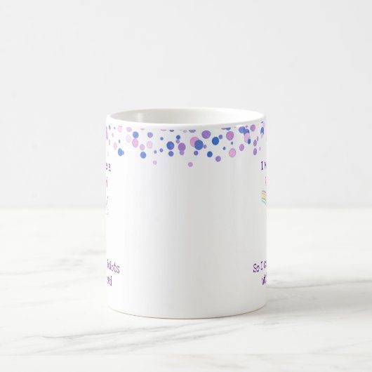 Edgy Unicorn mit Rainbow und Confetti Funny Kaffeetasse (Mittel)