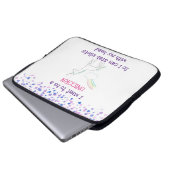 Edgy Unicorn mit Rainbow und Confetti Funny Laptopschutzhülle (Vorne Knopf)