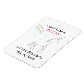 Edgy Unicorn mit Rainbow und Confetti Funny Magnet (Linke Seite)