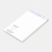 Edgy Unicorn mit Rainbow und Confetti Funny Post-it Klebezettel (angewinkelt)