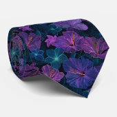 Edgy Valentine Gifts For Dad Tropical Floral Krawatte (Gerollt)