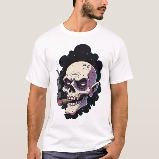 Edgy Vampire Skull T-Shirt (Vorderseite)