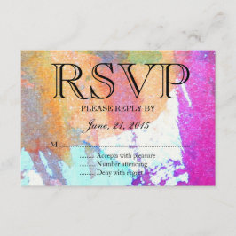 Edgy Watercolor RSVP Karte