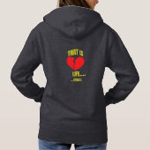 Edgy Y2K Broken Heart Hoodie - That Is Life Cruel (Rückseite)