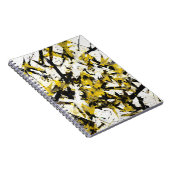 Edgy Yellow Black Chaos Abstraktes Notebook Notizblock (Rechte Seite)