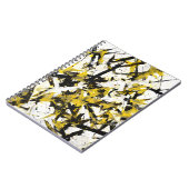 Edgy Yellow Black Chaos Abstraktes Notebook Notizblock (Linke Seite)