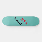 Edgy Zag Dog Aquamarin Skateboard (Horizontal)