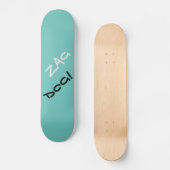 Edgy Zag Dog Aquamarin Skateboard (Vorderseite)