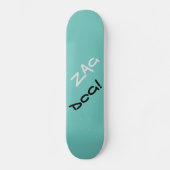 Edgy Zag Dog Aquamarin Skateboard (Vorderseite)