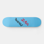 Edgy Zag Dog Blue Skateboard (Horizontal)