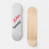Edgy Zag Dog Gray Skateboard (Vorderseite)