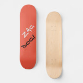 Edgy Zag Dog Orange Skateboard (Vorderseite)