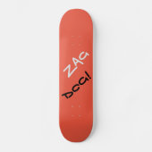 Edgy Zag Dog Orange Skateboard (Vorderseite)