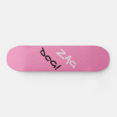Edgy Zag Dog Pink Skateboard (Horizontal)
