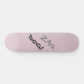 Edgy Zag Dog Plum Skateboard (Horizontal)