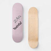 Edgy Zag Dog Plum Skateboard (Vorderseite)