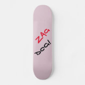 Edgy Zag Dog Plum Skateboard (Vorderseite)