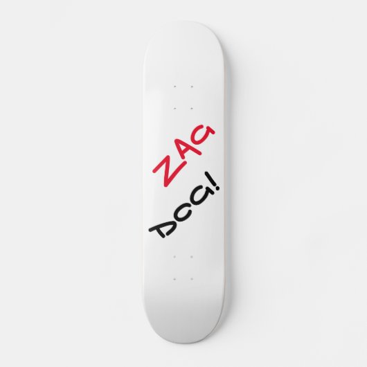 Edgy Zag Dog Whiteboard Skateboard (Vorderseite)