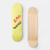 Edgy Zag Dog Yellow Skateboard (Vorderseite)
