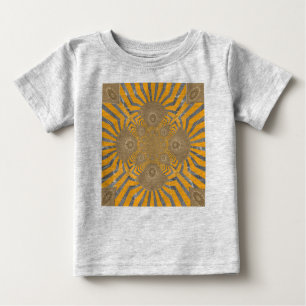 Edgy Zebra Elegante: Eine goldene gelbe Printwerbu Baby T-shirt