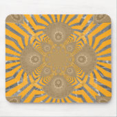 Edgy Zebra Elegante: Eine goldene gelbe Printwerbu Mousepad (Vorne)