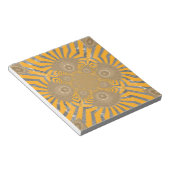 Edgy Zebra Elegante: Eine goldene gelbe Printwerbu Notizblock (angewinkelt)