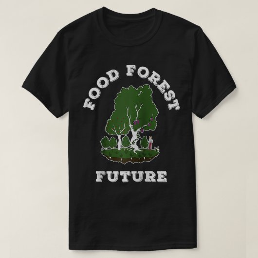 Edible Food Forest Permaculture Gardening T-Shirt (Design vorne)